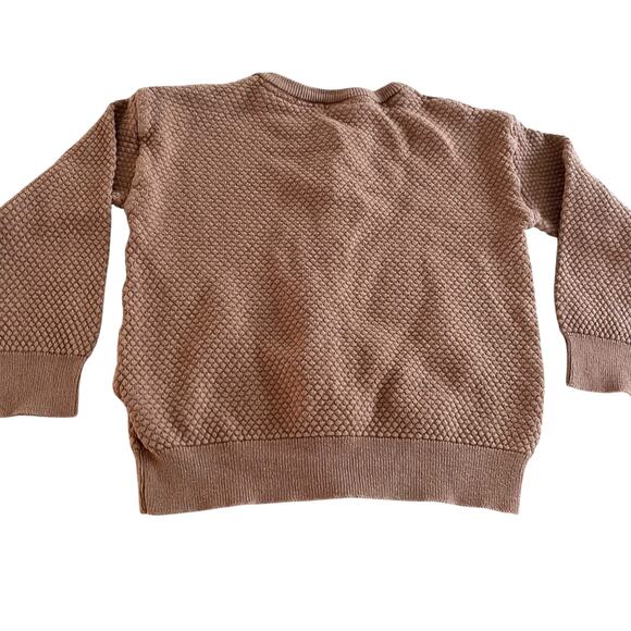 H&M Girls Light Brown Waffle Knit Cardigan - 18-24 Months - Picture 6 of 6